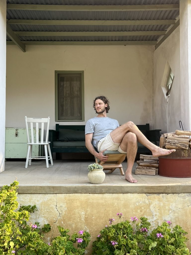 Oscar Maeyer sitting in one of the chairs